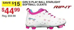 Dunham's Sports GIRL'S PLAY BALL STARLIGHT SOFTBALL CLEATS offer