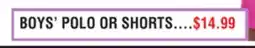 Dunham's Sports BOYS' POLO OR SHORTS offer