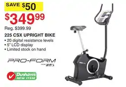 Dunham's Sports 225 CSX UPRIGHT BIKE offer