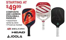 Dunham's Sports COMPOSITE AND CARBON PICKLEBALL PADDLES offer