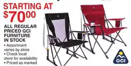 Dunham's Sports ALL REGULAR PRICED GCI FURNITURE IN STOCK offer