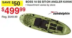 Dunham's Sports BOSS 10 SS SIT-ON ANGLER KAYAK offer