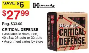 Dunham's Sports CRITICAL DEFENSE offer
