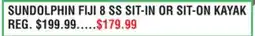 Dunham's Sports SUNDOLPHIN FIJI 8 SS SIT-IN OR SIT-ON KAYAK offer