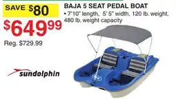 Dunham's Sports BAJA 5 SEAT PEDAL BOAT offer