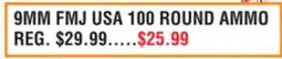 Dunham's Sports 9MM FMJ USA 100 ROUND AMMO offer