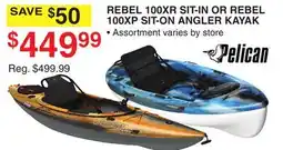 Dunham's Sports REBEL 100XR SIT-IN OR REBEL 100XP SIT-ON ANGLER KAYAK offer