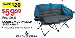 Dunham's Sports BLACK SIERRA DOUBLEWIDE PADDED SOFA CHAIR offer