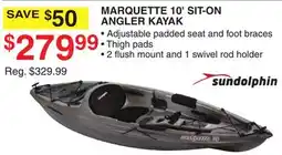 Dunham's Sports MARQUETTE 10' SIT-ON ANGLER KAYAK offer