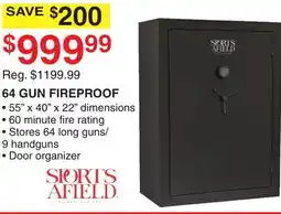 Dunham's Sports SPORTS AFIELD 64 GUN FIREPROOF offer