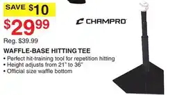 Dunham's Sports WAFFLE-BASE HITTING TEE offer