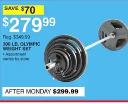 Dunham's Sports 300 LB. OLYMPIC WEIGHT SET offer