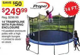 Dunham's Sports 14' TRAMPOLINE WITH FUN-RING ENCLOSURE offer