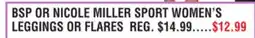 Dunham's Sports BSP OR NICOLE MILLER SPORT WOMEN'S LEGGINGS OR FLARES offer