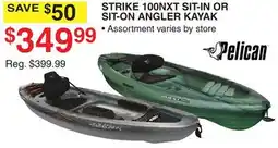Dunham's Sports PELICAN STRIKE 100NXT SIT-IN OR SIT-ON ANGLER KAYAK offer