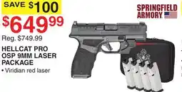 Dunham's Sports HELLCAT PRO OSP 9MM LASER PACKAGE offer