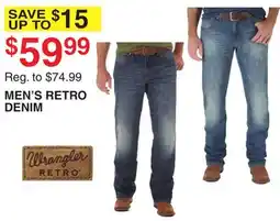 Dunham's Sports WRANGLER MEN'S RETRO DENIM offer