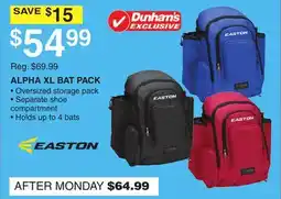 Dunham's Sports EASTON ALPHA XL BAT PACK offer
