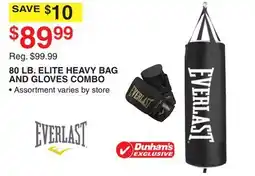 Dunham's Sports EVERLAST 80 LB. ELITE HEAVY BAG AND GLOVES COMBO offer