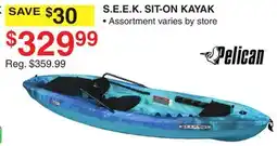 Dunham's Sports PELICAN S. E. E. K. SIT-ON KAYAK offer