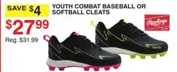 Dunham's Sports YOUTH COMBAT BASEBALL OR SOFTBALL CLEATS offer