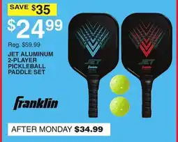 Dunham's Sports FRANKLIN JET ALUMINUM 2-PLAYER PICKLEBALL PADDLE SET offer