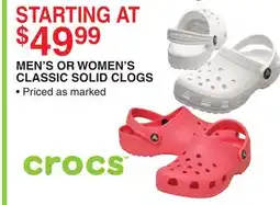 Dunham's Sports CROCS MEN'S OR WOMEN'S CLASSIC SOLID CLOGS offer