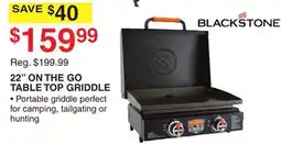 Dunham's Sports BLACKSTONE 22 ON THE GO TABLE TOP GRIDDLE offer
