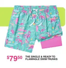 Dunham's Sports THE SINGLE & READY TO FLAMINGLE SWIM TRUNKS offer