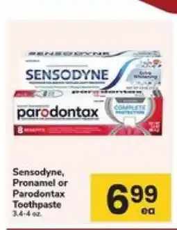 Safeway Sensodyne, Pronamel or parodontax Toothpaste offer