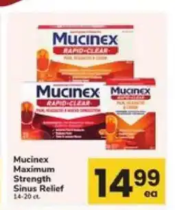 Safeway Mucinex Maximum Strength Sinus Relief offer