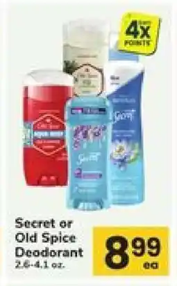 Safeway Secret or Old Spice Deodorant offer