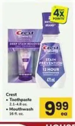 Safeway Crest offer