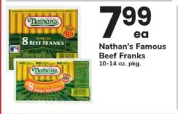 Safeway Nathan's Famous Beef Franks offer