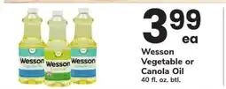 Safeway Wesson Vegetable or Canola Oil offer