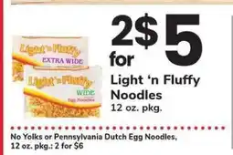 Safeway LIGHT ‘N FLUFFY NOODLES offer