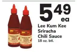 Safeway Lee Kum Kee Sriracha Chili Sauce offer