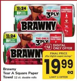 Safeway Brawny Tear A Square Paper Towel offer