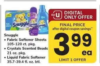 Safeway Snuggle offer