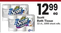 Safeway Scott Bath Tissue offer