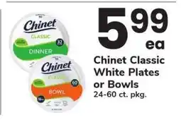 Safeway Chinet Classic White Plates or Bowls offer
