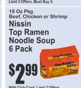 Food Universe Nissin Top Ramen Noodle Soup offer