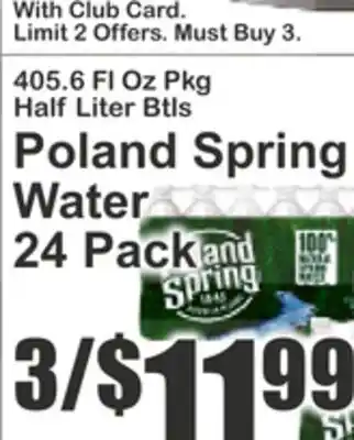 Almonte's Food Dynasty Marketplace Poland Spring Water offer