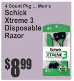 Almonte's Food Dynasty Marketplace 4 Count Pkg ... Men's Schick Xtreme 3 Disposable Razor offer