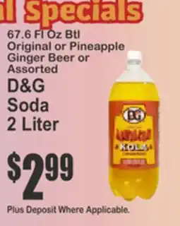 Almonte's Food Dynasty Marketplace Original or Pineapple Ginger Beer or Assorted D&G Soda offer