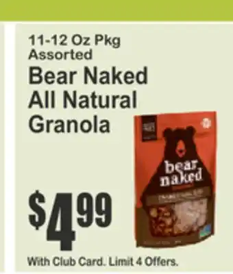 Almonte's Food Dynasty Marketplace Bear Naked All Natural Granola offer