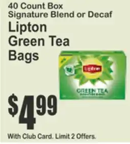 Almonte's Food Dynasty Marketplace Lipton Green Tea Bags offer