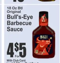 Almonte's Food Dynasty Marketplace Original Bull's-Eye Barbecue Sauce offer