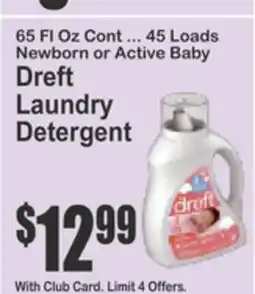 Almonte's Food Dynasty Marketplace 65 Fl Oz Cont ... 45 Loads Newborn or Active Baby Dreft Laundry Detergent offer
