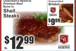 The Food Emporium Chairman's Reserve Premium Beef Bone In Shell Steaks offer
